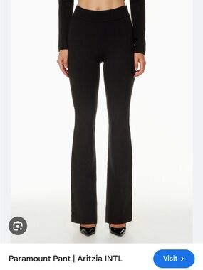 Aritzia Black Paramount Flare Pants